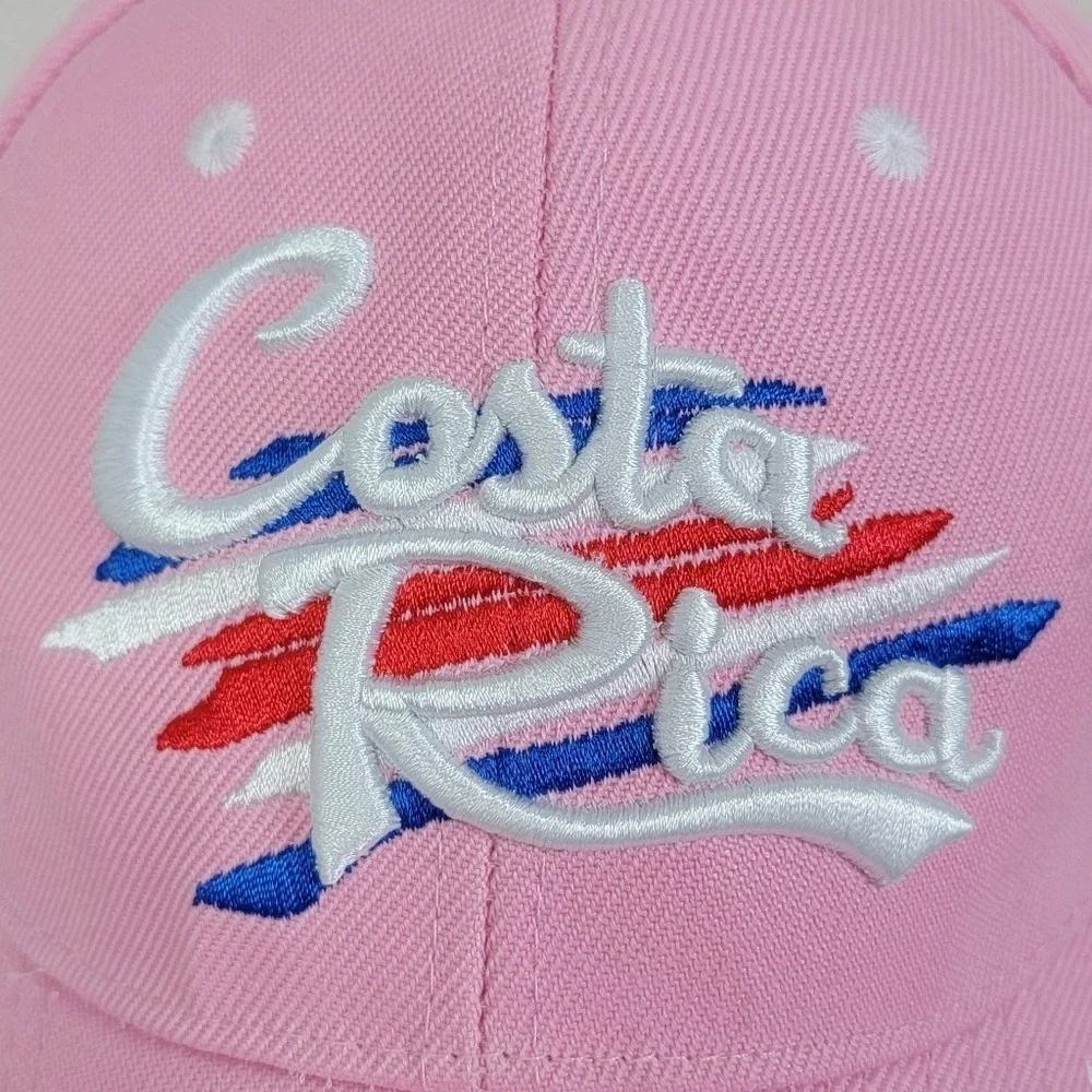 NWT Costa Rica Pink Baseball Cap |‎ Embroidered Pura Vida Souvenir Hat OS